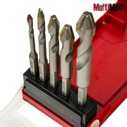 Свредла Асиметрични MultiMat® Asymmetrical 5бр. Ø4 6 8 10 12mm комплект